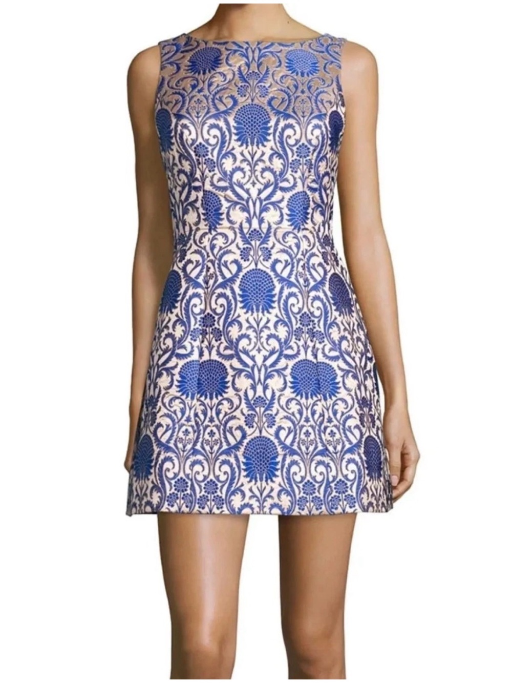 Alice + Olivia Carrie Jacquard Print Special Occasion Dress Size 2 (Xs)